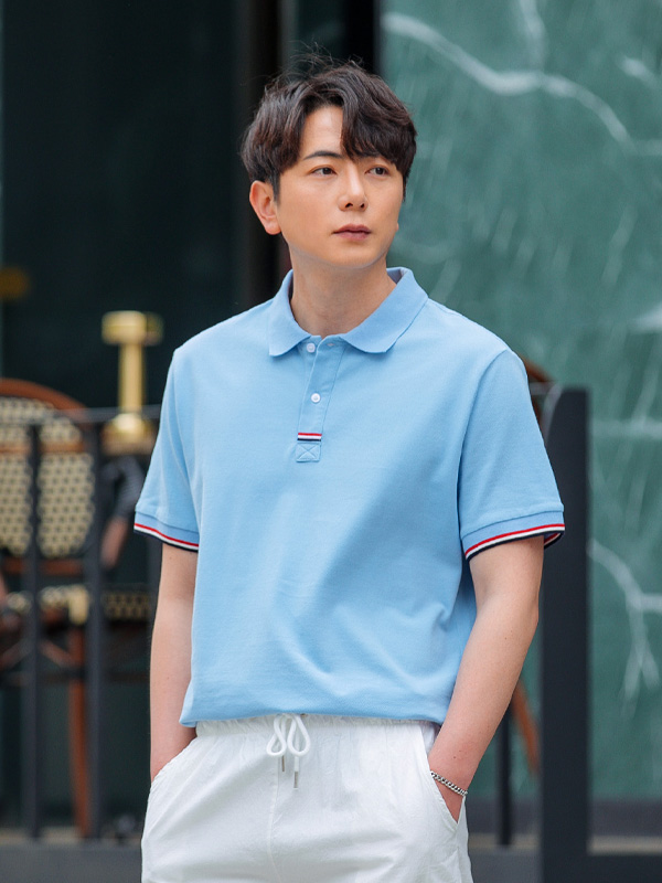 (L-6XL)<br>모닝커피 short-sleeved collar T-shirt