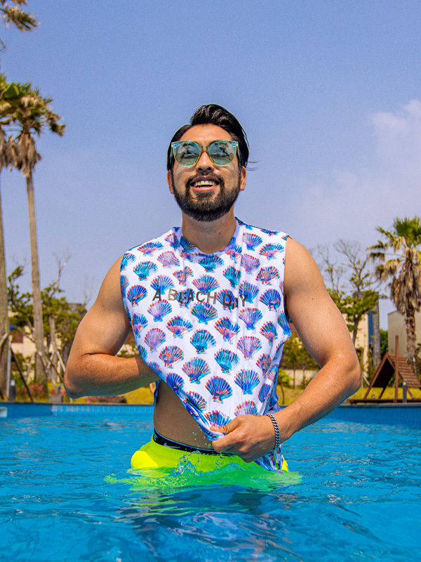 (L-5XL)<br>비치데이 rashguard Sleeveless shirts