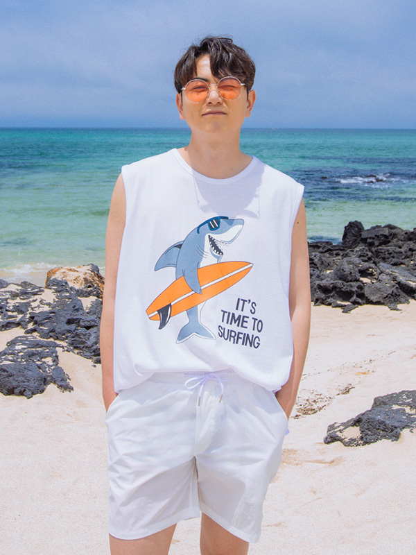 (XL-6XL)<br>샤크서핑 Sleeveless shirts