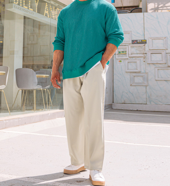 (L-5XL)<BR>카루소 Wide banding pants <br><font color="#098a09"><B>Select length (Basic,Long+10cm)</B></font>
