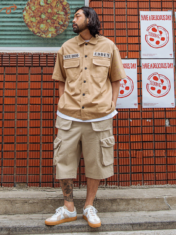 (XL~6XL)<BR>라이만 cargo-banding Cropped Pants