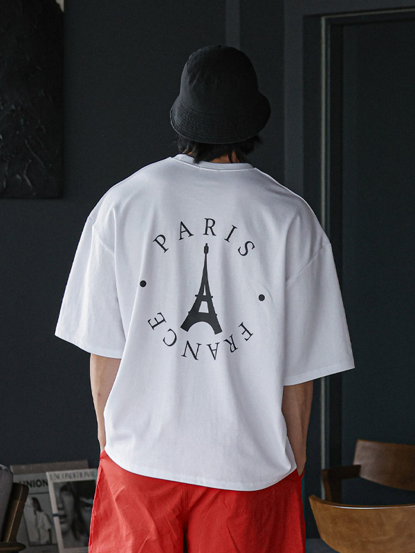 (3XL-6XL)<br>라라오 incised short-sleeved T-shirt