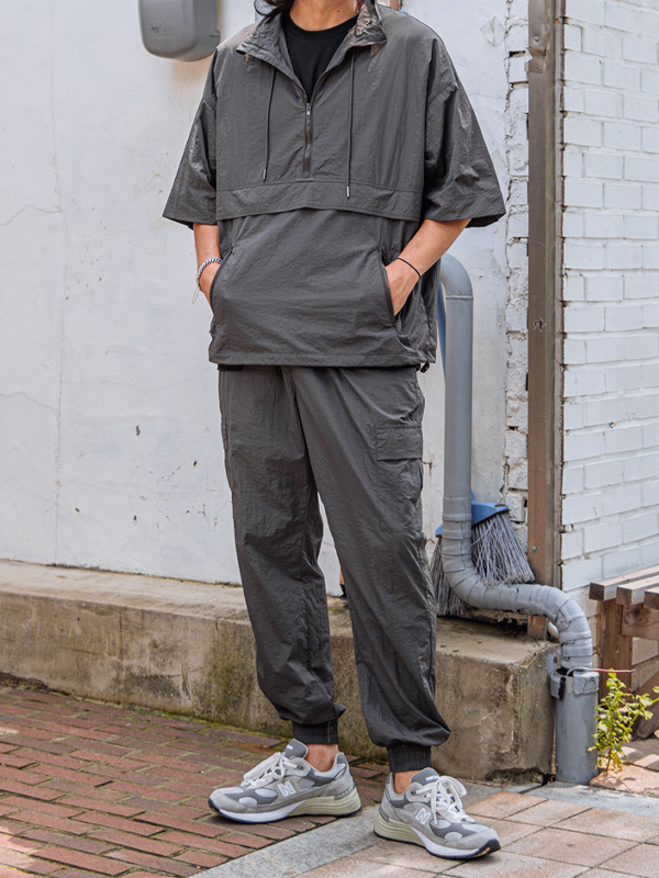 (XL-6XL)<BR>트로스키 반팔아노락+나토마 cargo-banding jogger pants<br><font color="#072c81"><B>[ W.DNA ]</B></font>
