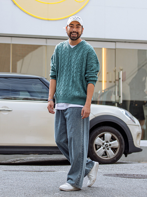 (L-5XL)<br>러슬리 V-neck knit