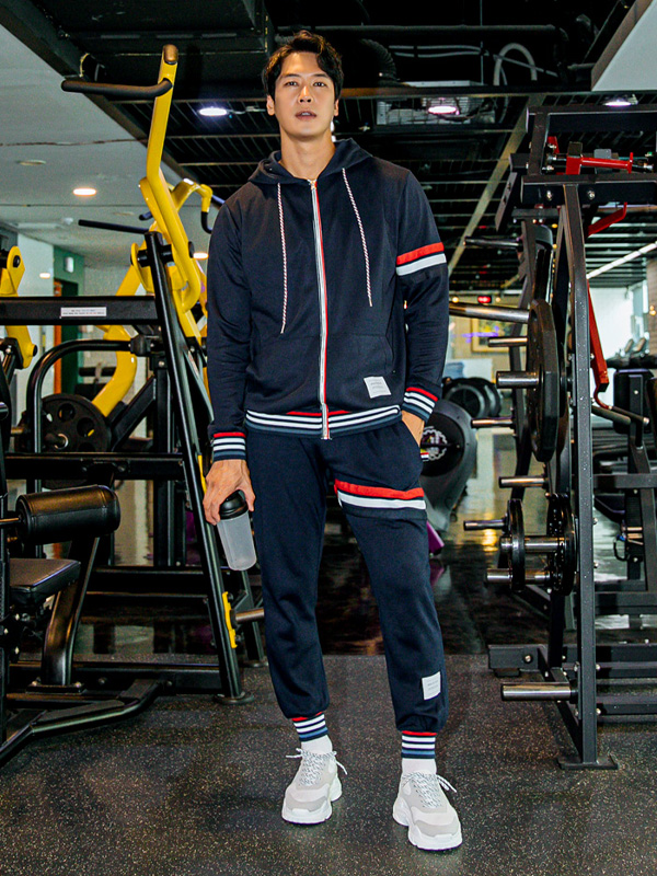 (2XL-4XL)<BR>관심충만 3선후드집업+수습 3선 Training Pants