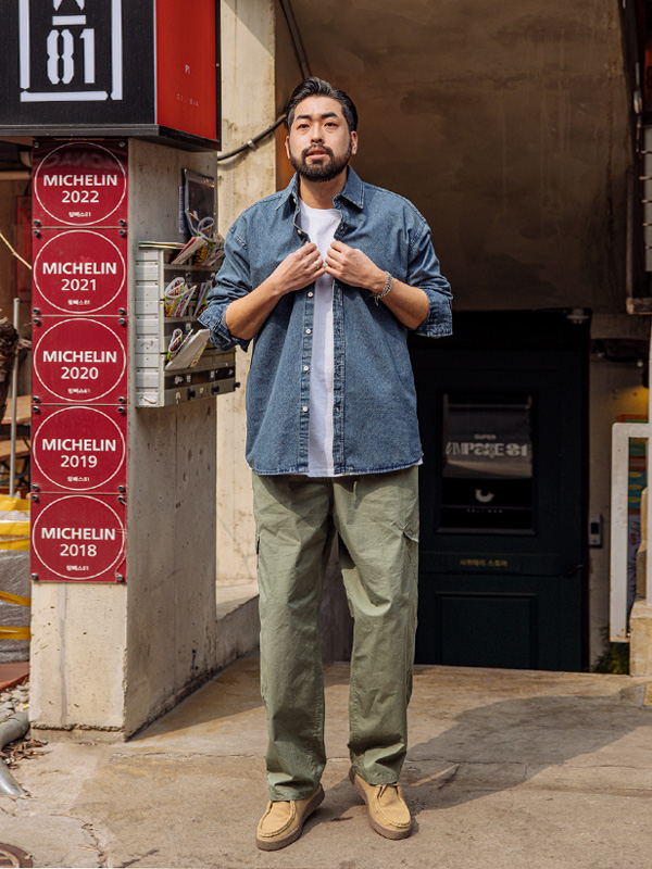 (L-4XL)<br>디페토 denim shirt(92)