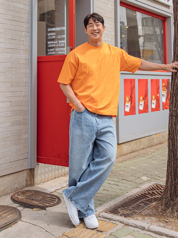 (L-5XL)<br>라버두 Short T shirts <br><font color="#098a09"><B>Select length (Basic,Long+6cm)</B></font>