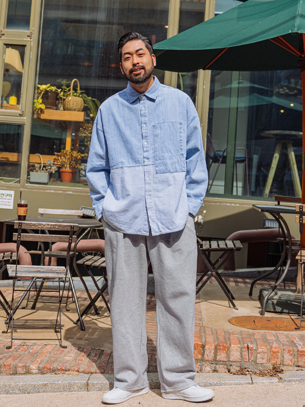 (XL-4XL)<BR>솔트스 주름와이드 banding pants