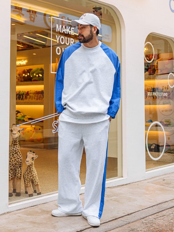 (L-6XL)<BR>오이바 color combination Wide banding pants