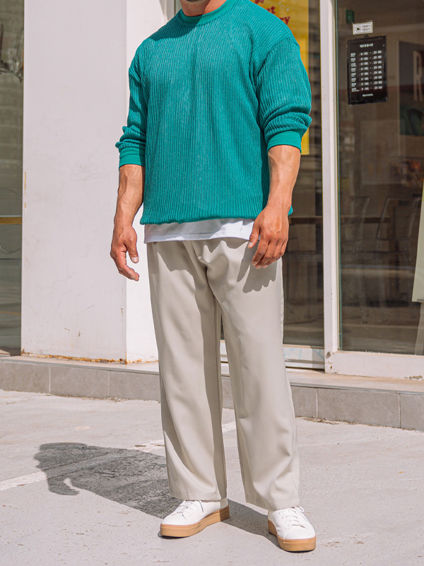 (L-5XL)<BR>카루소 Wide banding pants <br><font color="#098a09"><B>Select length (Basic,Long+10cm)</B></font>