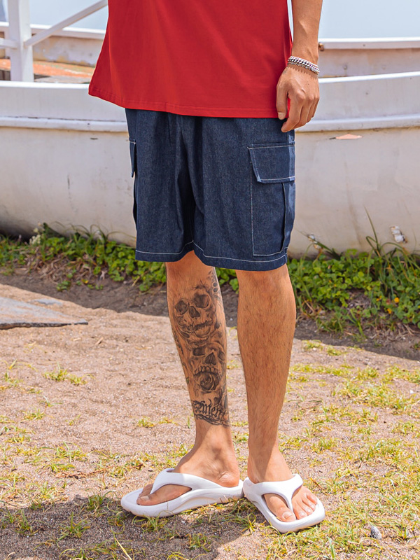 (XL-6XL)<BR>텔마 Non-wash jeans Banding Shorts