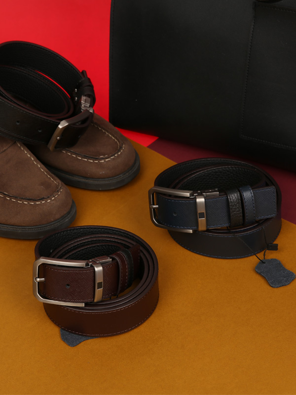 (Wearable up to 48 inches)<BR>두트리오 Cowhide double-sided belt(1001겉면쭈글이)
