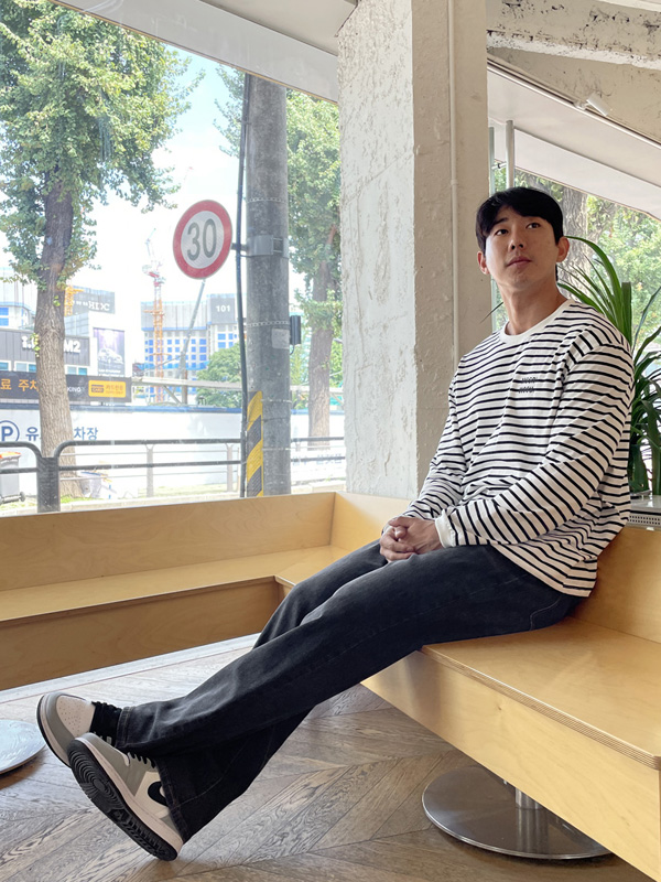 (XL-4XL)<br>마구디 Patch Long Sleeve T-shirt