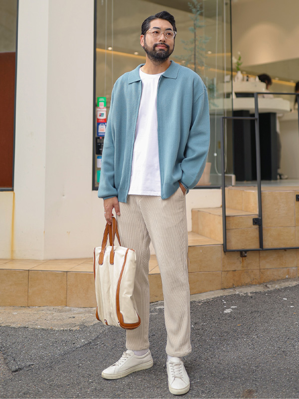 (XL~6XL)<BR>차우칸 knit cardigan