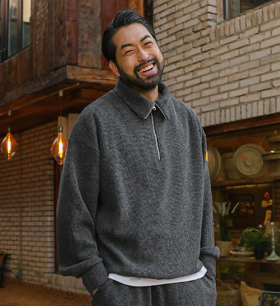 (XL-6XL)<br>우사라크 half zip-up man-to-man T <br><font color="#098a09"><B>Select length (Basic,Long+6cm)</B></font><BR><B><FONT COLOR="#ff4800">[Additional discount]</FONT></B>