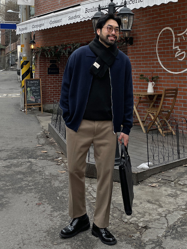 (XL~6XL)<BR>차우칸 knit cardigan