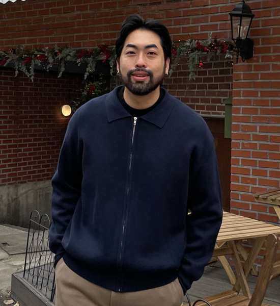 (XL~6XL)<BR>차우칸 knit cardigan