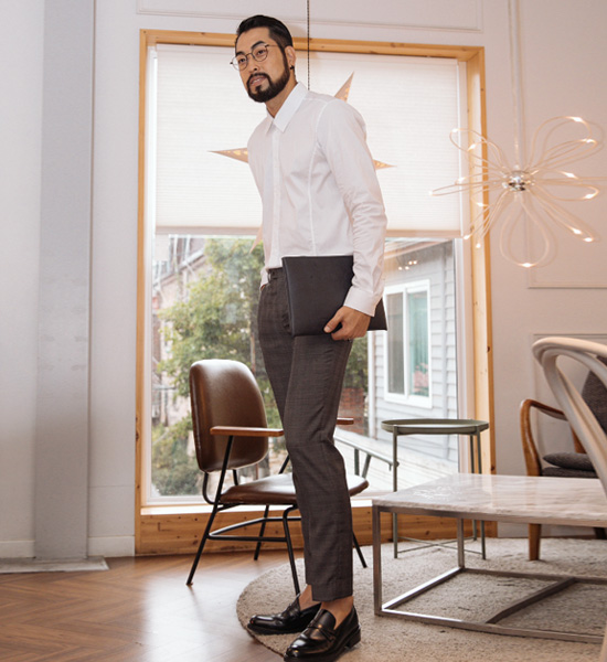 (M-6XL)<br>사랑받는 Slim Fit Span Shirt <br><font color="#098a09"><B>Select length (Basic,Long+8cm)</B></font>