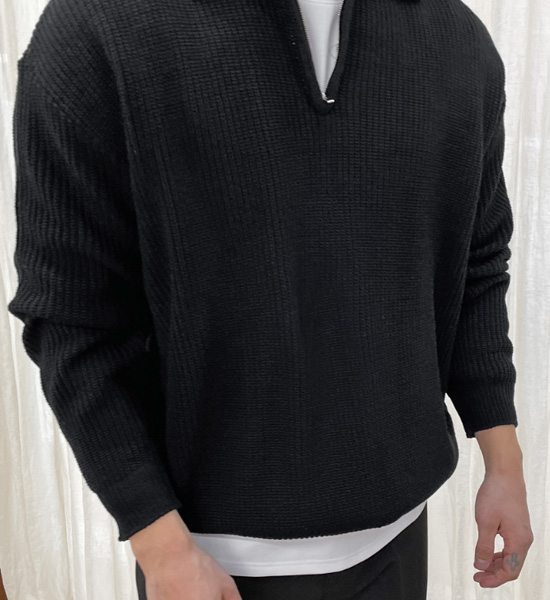 (XL-6XL)<br>이스턴 half zip-up 카라니트