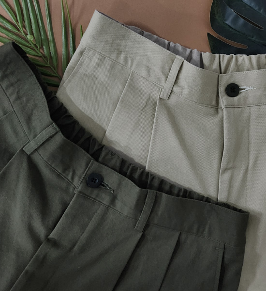 (XL-6XL)<BR>뱅크스 Semi-wide Back banding chino pants