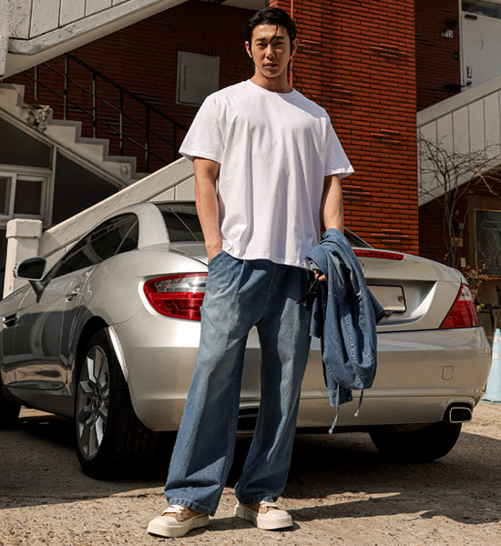 (M-6XL)<br>옹기종기 Round short-sleeved T-shirt <br><font color="#098a09"><B>Select length (Basic,Long+6cm)</B></font>