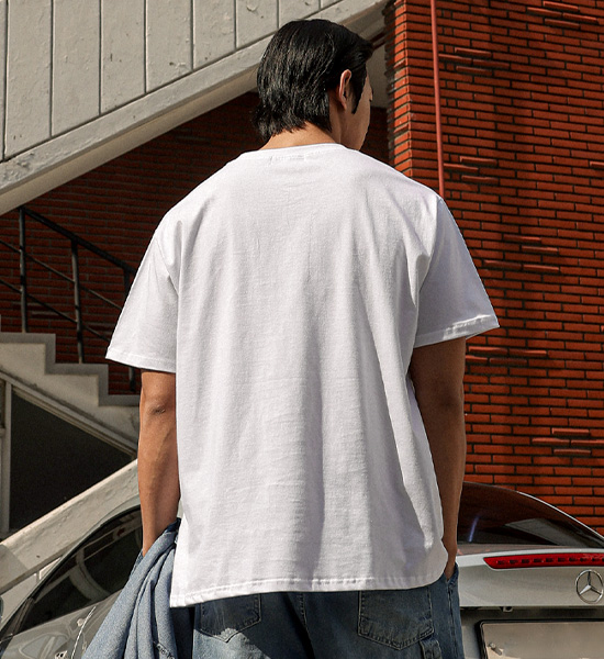 (M-6XL)<br>옹기종기 Round short-sleeved T-shirt <br><font color="#098a09"><B>Select length (Basic,Long+6cm)</B></font>