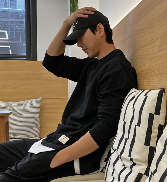 (XL-6XL)<br>루캉 Patch Long Sleeve T-shirt<br><font color="#fb5ec9"><B>[1+1]</B></font>