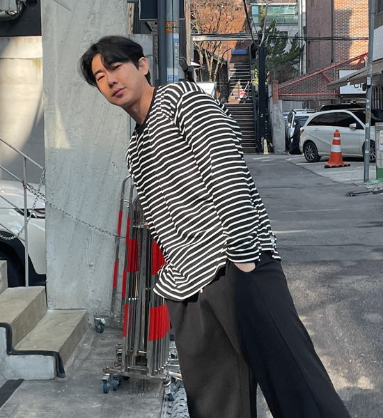 (XL-6XL)<BR>몽크스 Semi-wide fit banding pants<br><font color="#fb5ec9"><B>[1+1]</B></font>