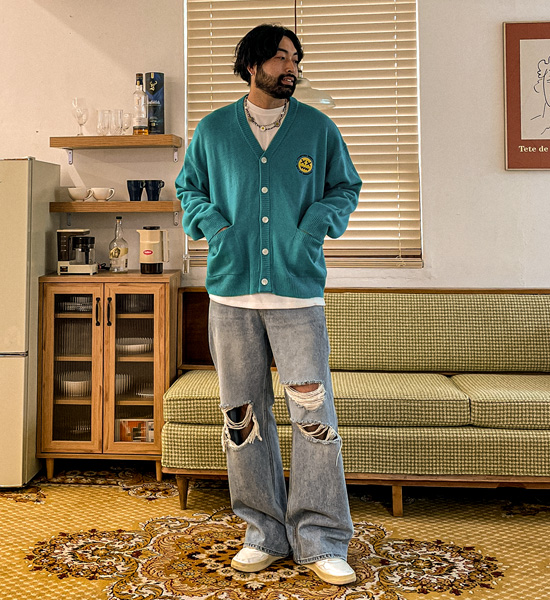 (XL-6XL)<BR>멍크 Cardigan