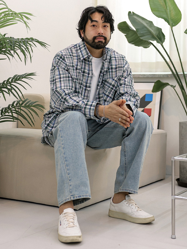 (XL-6XL)<BR>플린저 checkered shirt