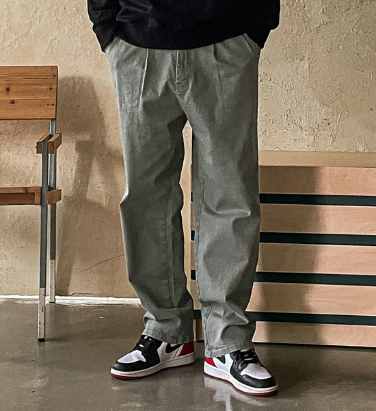 (M-5XL)<BR>하칼 Slim Fit Back banding cotton pants<br><font color="#224f20"><B>*Select length (Basic,Long+10cm)</B></font>