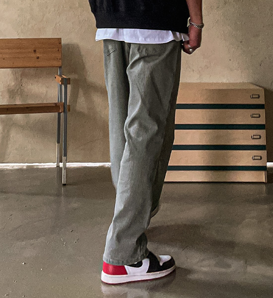 (M-5XL)<BR>하칼 Slim Fit Back banding cotton pants<br><font color="#224f20"><B>*Select length (Basic,Long+10cm)</B></font>
