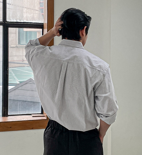 (L-5XL)<br>닐스 oxford Stripe  Shirt