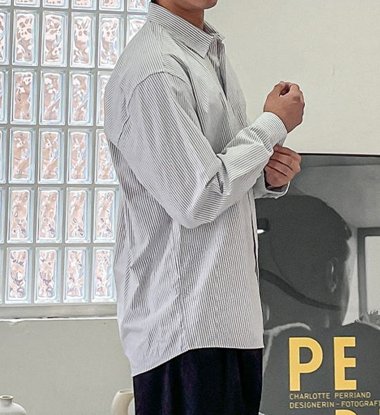 (L-5XL)<br>닐스 oxford Stripe  Shirt