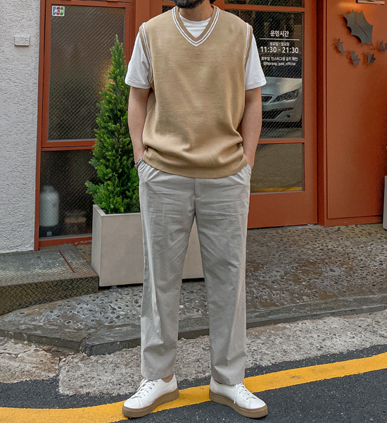 (L-6XL)<BR>오일러 Knit Vest