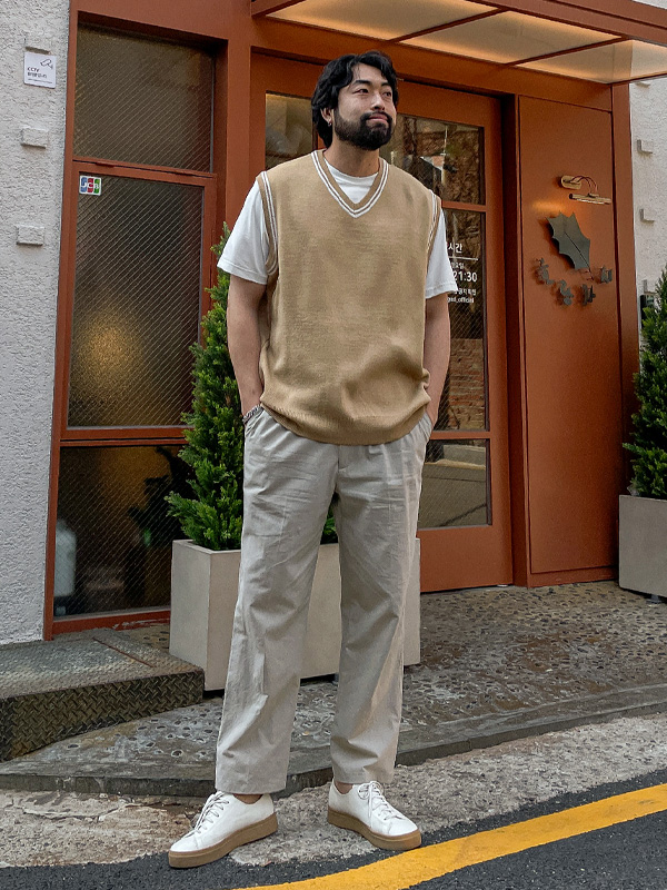 (L-6XL)<BR>오일러 Knit Vest