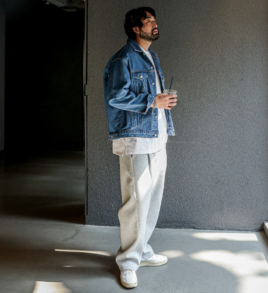 (M-6XL)<BR>올드루 Semi-wide fit banding pants <br><font color="#098a09"><B>Select length (Basic,Long+8cm)</B></font>