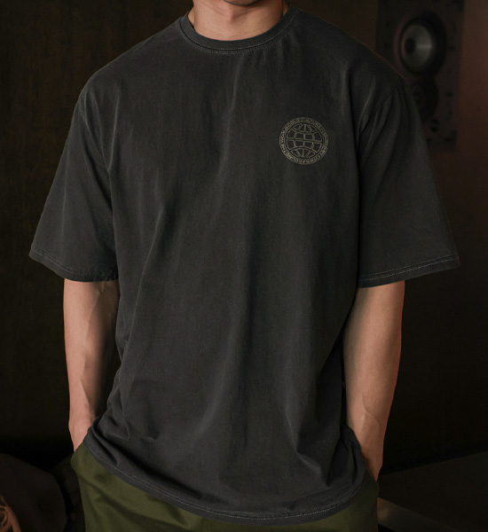 (L-5XL)<BR>카핀다 pigment Short T shirts