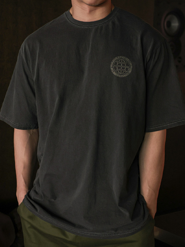 (L-5XL)<BR>카핀다 pigment Short T shirts