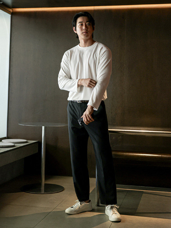 (28-40)<br>나두르 standard fit Slacks<br><font color="#224f20"><b>*Select length (9부,10부)</b></font><br><font color="#fb5ec9"><b>[1+1]</b></font>