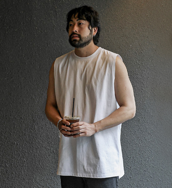 (L-5XL)<BR>카이노 layered Sleeveless shirts<BR><font color="#224f20"><b>*Select length (Basic,+4CM,+8CM)</b></font>