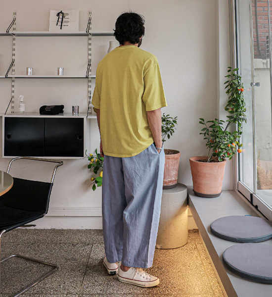 (L-5XL)<BR>소로카 pigment Short T shirts