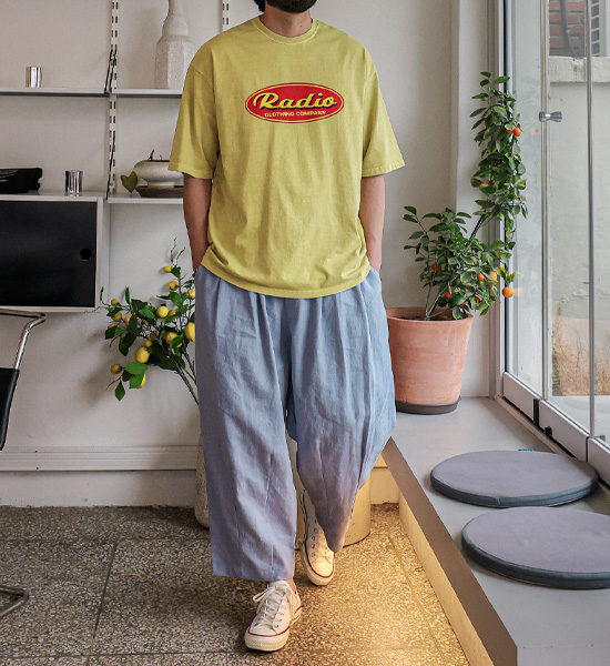 (L-5XL)<BR>소로카 pigment Short T shirts