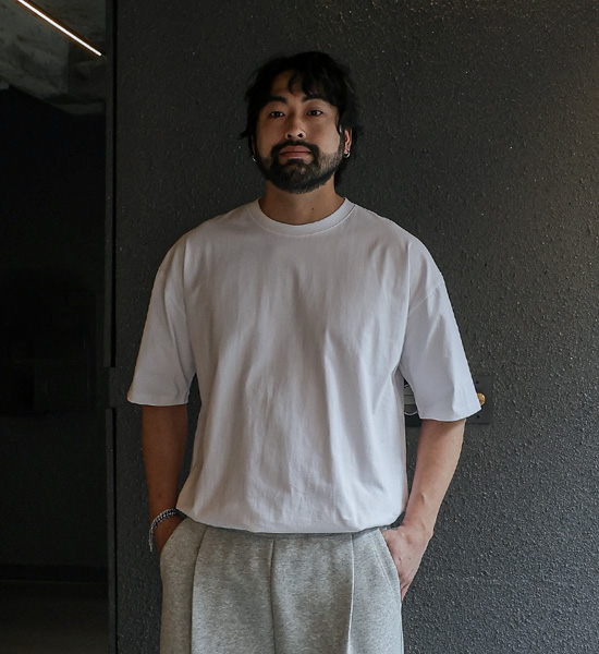 (L-5XL)<BR>키넌 layered Short T shirts<BR><font color="#224f20"><b>*Select length (Basic,+4CM,+8CM)</b></font>