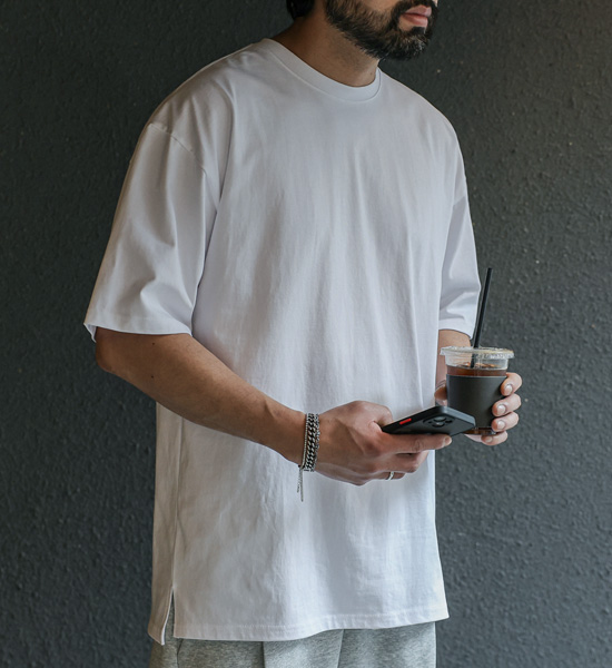 (L-5XL)<BR>키넌 layered Short T shirts<BR><font color="#224f20"><b>*Select length (Basic,+4CM,+8CM)</b></font>