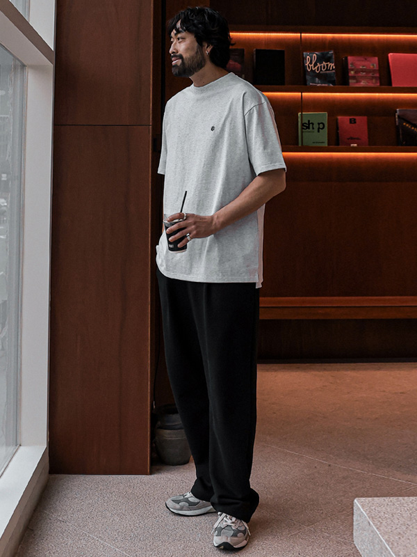 (L-5XL)<br>소사비노 Incision embroidered short-sleeved shirt <br><font color="#098a09"><B>Select length (Basic,Long+6cm)</B></font>