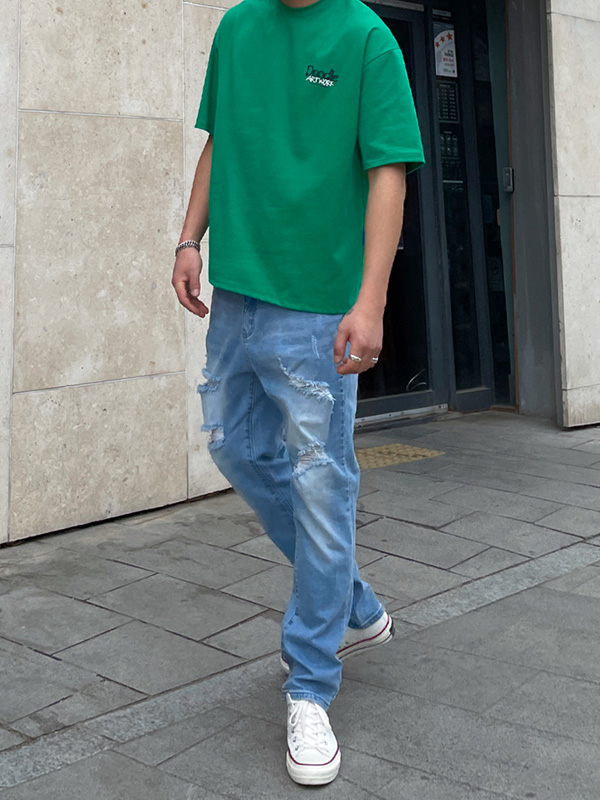 울프하드 Slim Fit denim pants 844