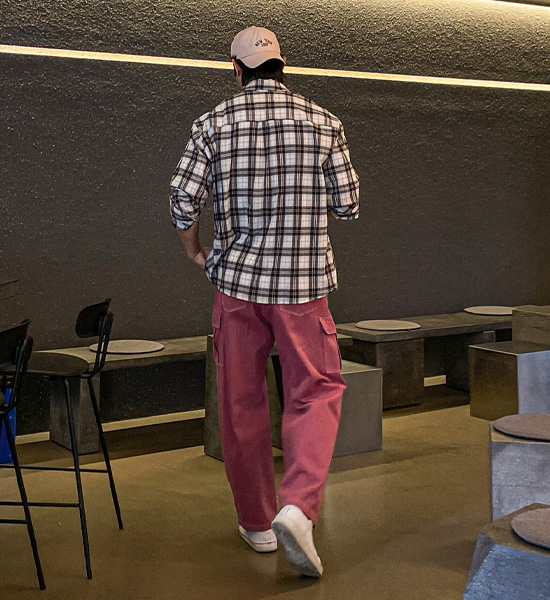 (L-5XL)<BR>타카디 checkered shirt