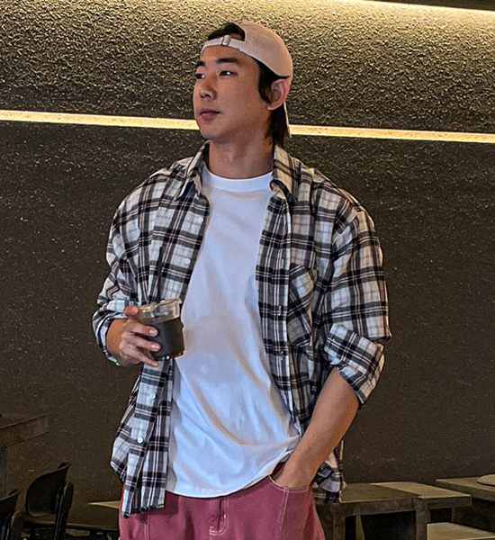 (L-5XL)<BR>타카디 checkered shirt