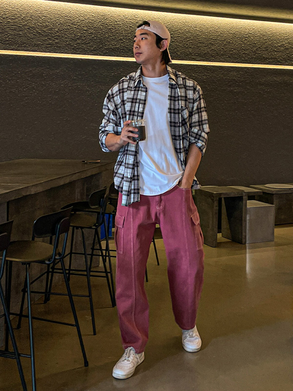 (L-5XL)<BR>타카디 checkered shirt